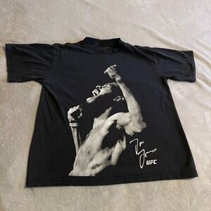 UFC Jon Jones Bones Graphic T-Shirt Mens Size XL Black MMA Fighting Short Sleeve